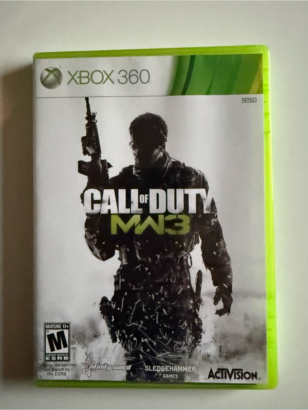 Xbox 360 Call of Duty: MW3 Video Game - Green Case